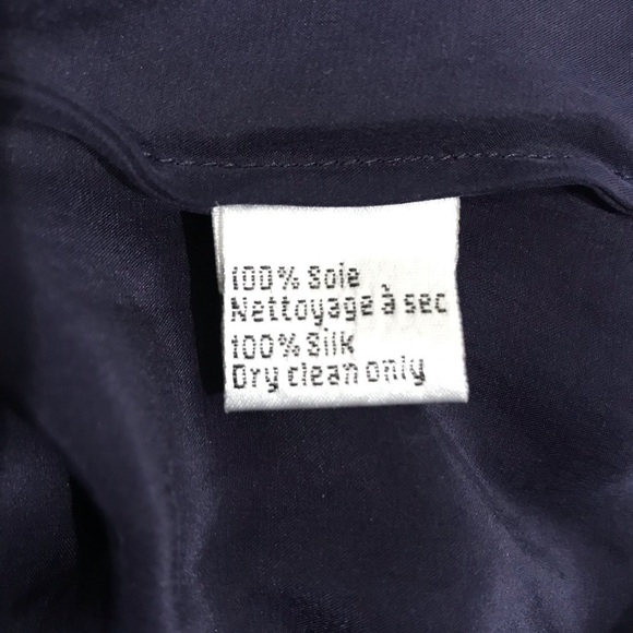 French Blue Silk Sheath Dress Sequins Nana Ki - Picture 5 of 6